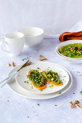 MÄSER 931461 Dalia Service de table pour 6 personnes en porcelaine d'hôtel de qualité supérieure, blanc, service d'assiettes 12 pièces au design vintage, porcelaine résistante