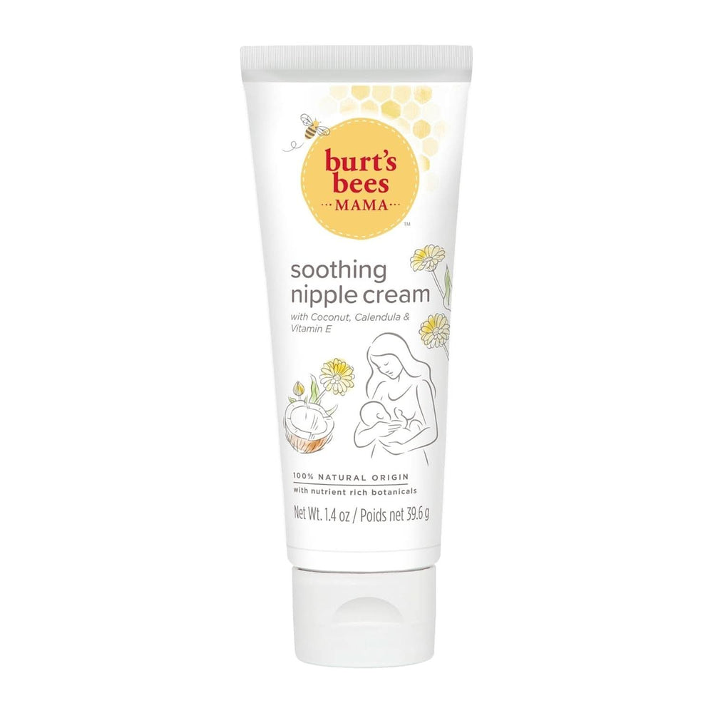 Burt'S Bees® Mama Crème apaisante pour mamelons à la noix de coco, au calendula et à la vitamine E, 100 % naturelle, 1,4 once Accessoires Alimentation et allaitement Baby Naty Shop