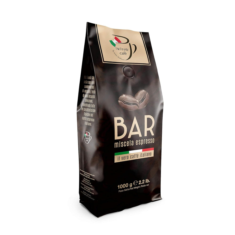 Nik Café Espresso Blend - Le vrai italien - Lauréat du World Food and Drink Award 2023 - Grains de café torréfiés, 1 kg