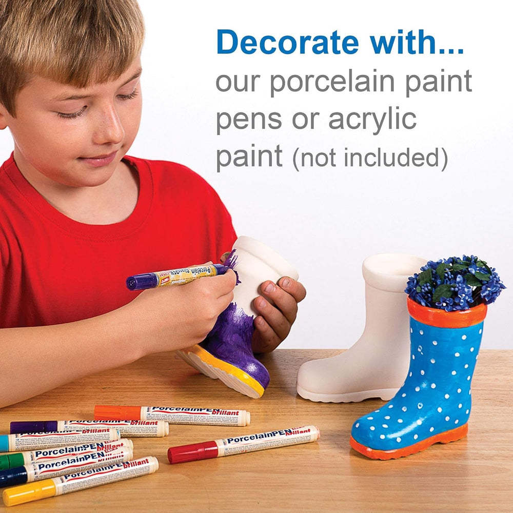 Baker Ross Pots en céramique « Wellies » pour enfants (paquet de 2)