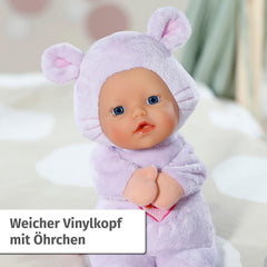 BABY Born for Babies Maus 26cm, weiche 26 cm Puppe mit Öhrchen und Fingertaschen, für Neugeborene, 836590 Zapf Creation