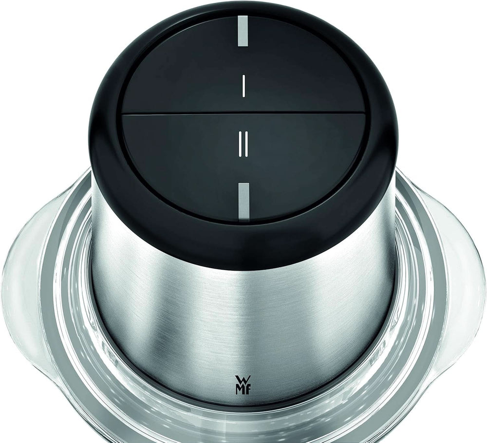 WMF Kult X Edition Zerkleinerer Elektrisch Mit Glasbehälter, Blitzhacker 320 W, 2 Geschwindigkeitsstufen, Großer Mixbehälter, Cromargan Matt Kitchen Naty Shop