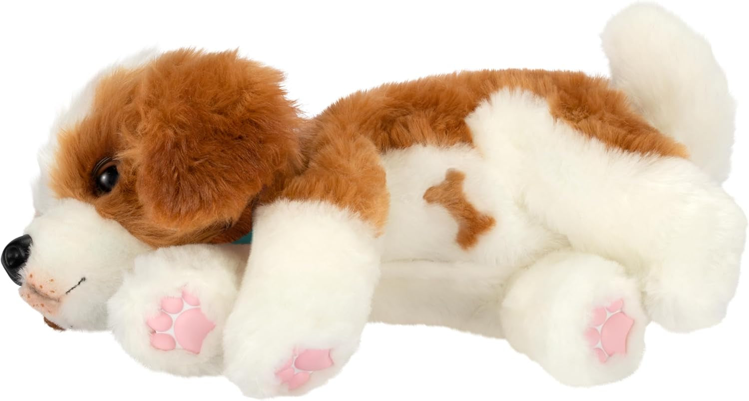 Little Live Pets My Really Real Puppy – Patches; Interaktiver Welpe; 60+ Geräusche/Reaktionen; realistisches Aussehen; 1 aus 72 Varianten; Spielset mit Transportbox; Batterien enthalten; ab 5 Jahren