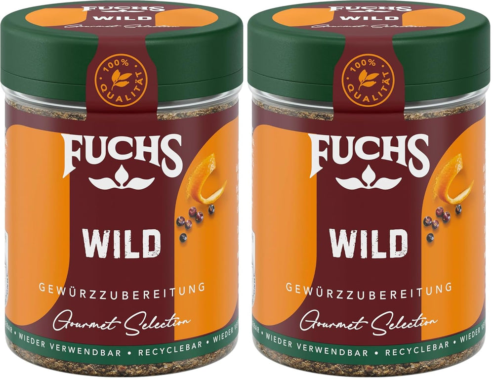 Fuchs Gourmet Selection Klassisch/Heimisch – Bratkartoffel Gewürzsalz, nachfüllbares Kartoffel Gewürz, Salz zum Würzen von Brat- & Ofenkartoffeln, Pommes Frites & Co, végétalien, 70 g
