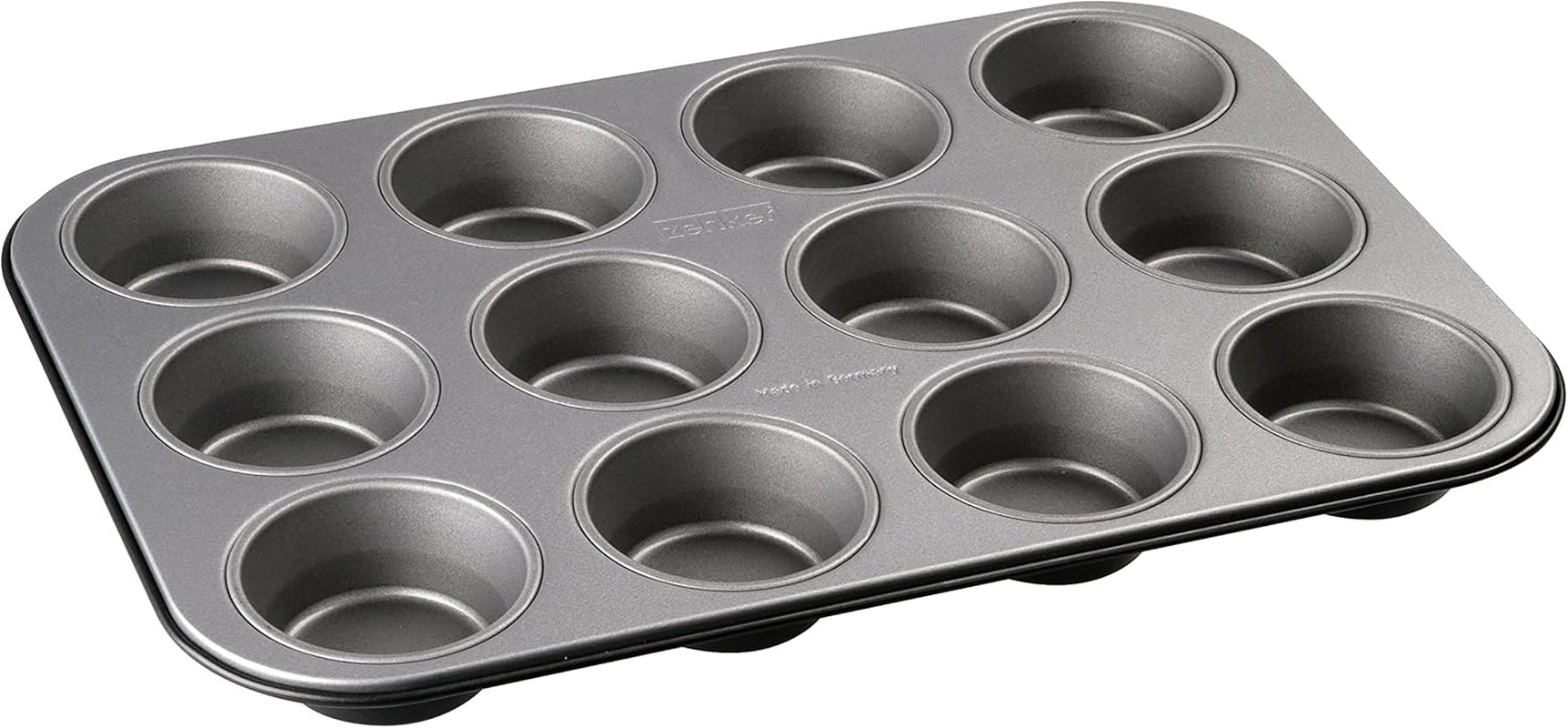Zenker 12Er Muffinform Energy, Premium-Backform, Für Köstliche Kuchen, Verkürzt Die Backzeit Um Bis Zu 20% (Farbe: Silber/Anthrazit), Menge: 1 Stück, Hellgrau Und Dunkelgrau Moules et plaques pour la pâtisserie Naty Shop