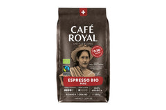 Café Royal Bio Espresso Pérou – Cafés à café 100 % Arabica, aromatiques intenses, rôtis foncés, étoiles 4/5, Bio & Fairtrade, 500 g de pots de fleurs