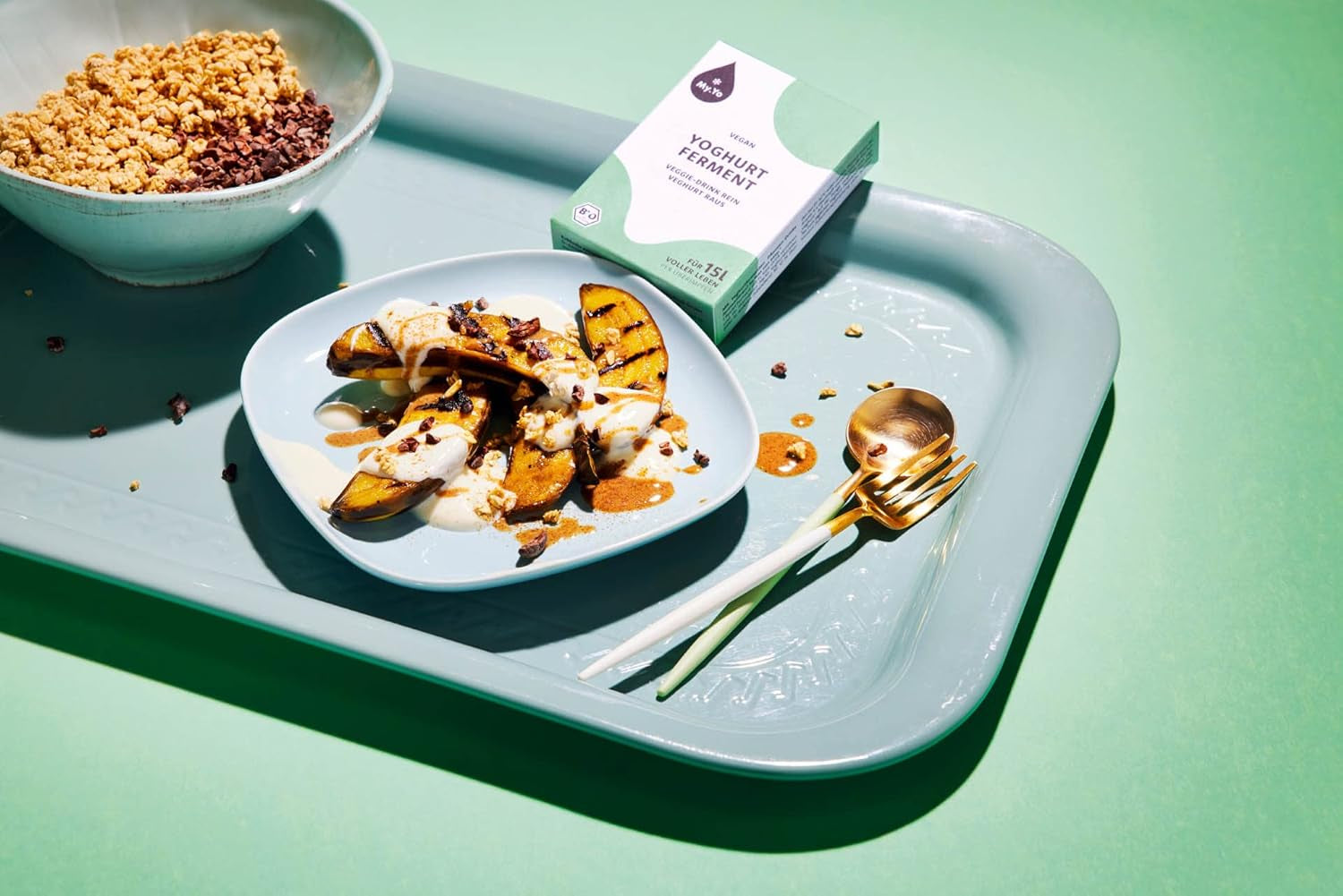 Bio Joghurtferment Vegan – 6x5g – Starterkulturen für 30L yaourt végétal – ohne tierische Zusätze – DE-ÖKO-013 certifié