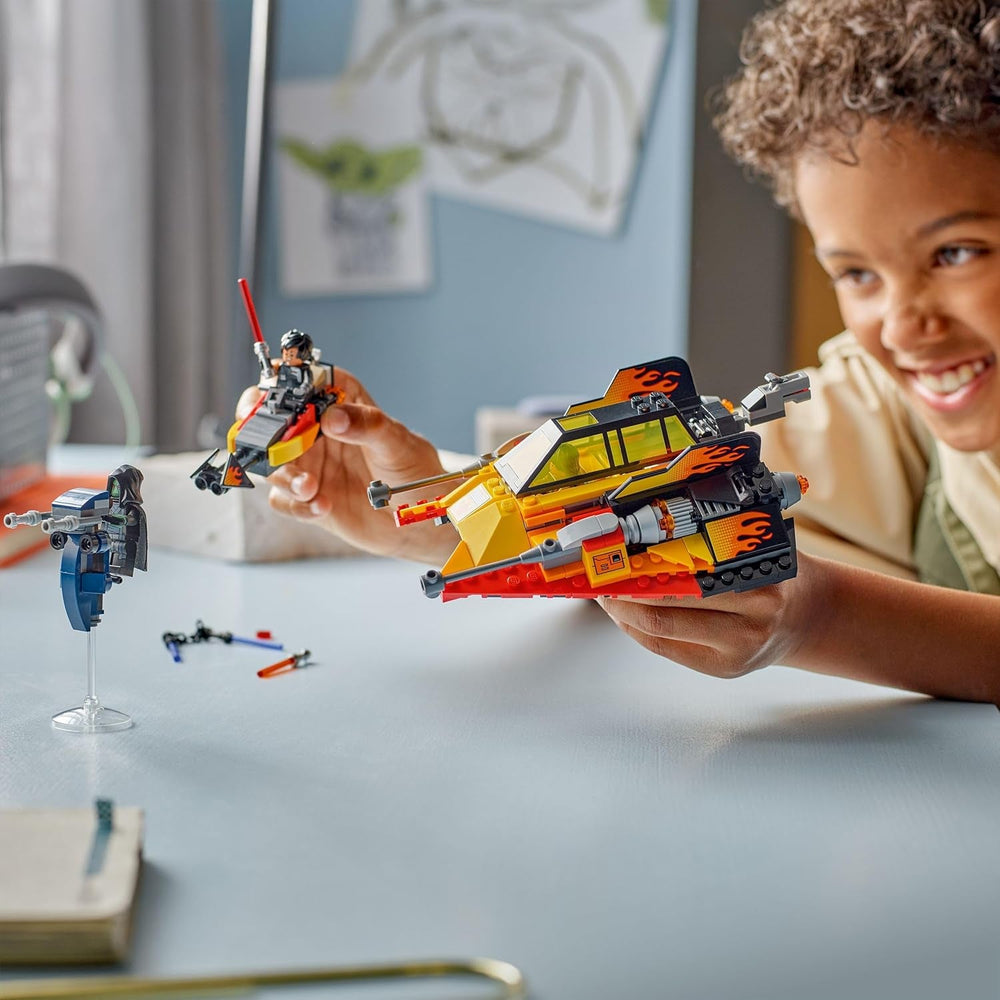LEGO Star Wars The Force Burner Snowspeeder – Spielzeug zum Bauen und Sammeln mit 3 Minifiguren mit Lichtschwertern & Speederbike - Geschenk für Jungen ab 7 Jahren & Rebuild the Galaxy Fans - 75414