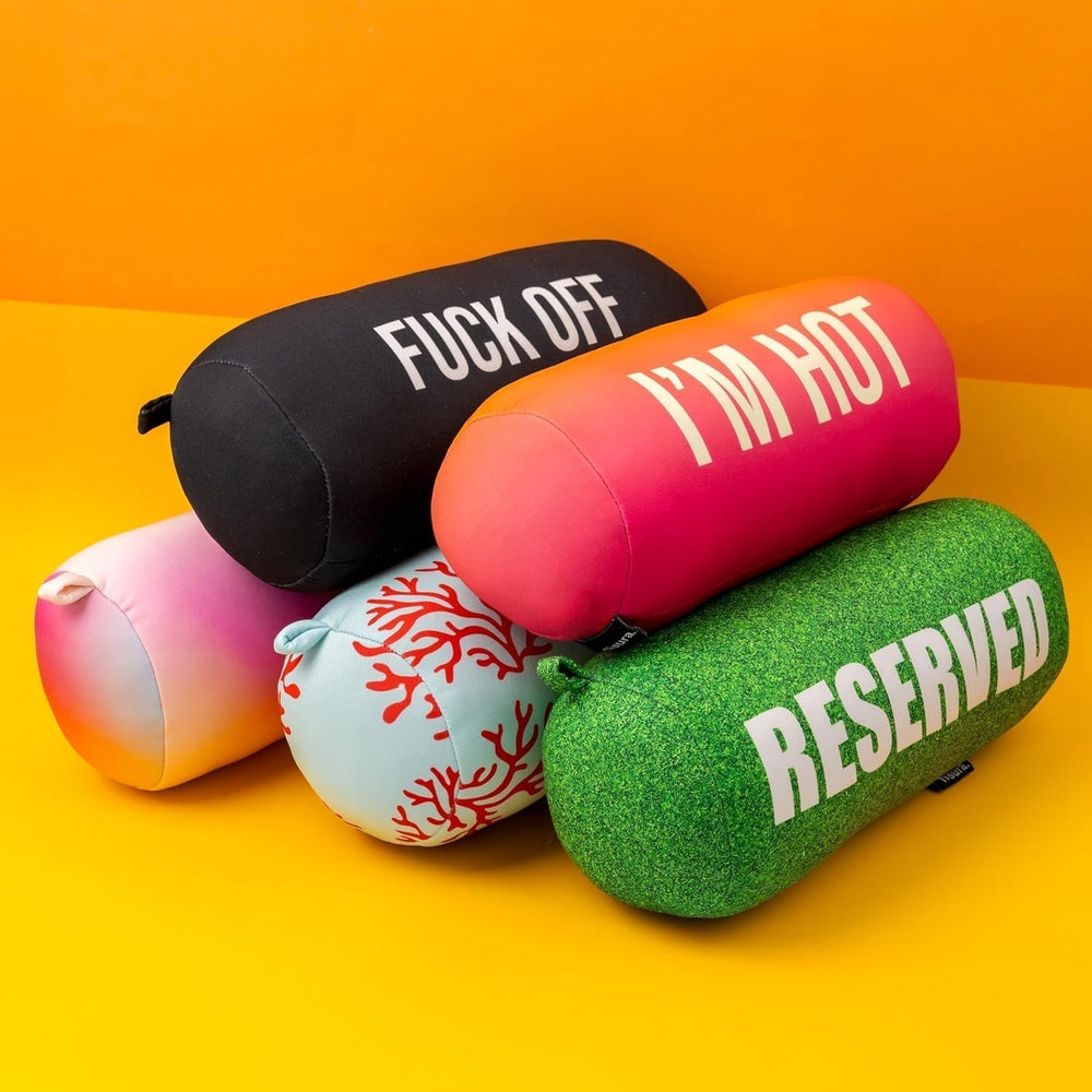 Oreiller de plage FISURA, dégradé de couleur, 29 x 12 cm, oreiller de relaxation, rose, oreiller de voyage original, oreiller de camping en polyester, oreillers de voyage Naty Shop non assemblés