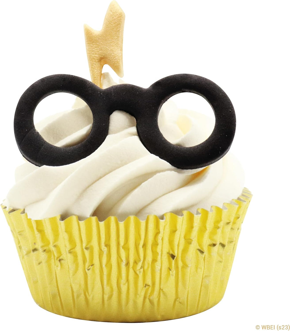 Harry Potter Fondant et emporte-pièces, lot de 2, lunettes et cicatrice de Harry, petit, argent