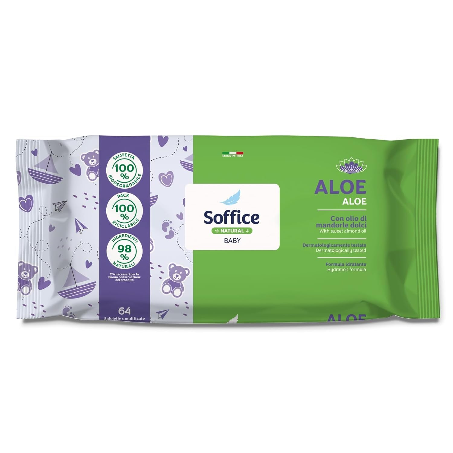 Lingettes démaquillantes bébés et tout-petits - formule hydratante pour l'hygiène quotidienne des bébés et des tout-petits - 12 paquets de 64 lingettes