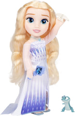 Disney Die Eiskönigin Singende ELSA La poupée Reine des Neiges 35 cm, chante "Show Yourself", avec accessoires pour plus de plaisir, parfait pour les filles à partir de 3 ans Blanc et Bleu