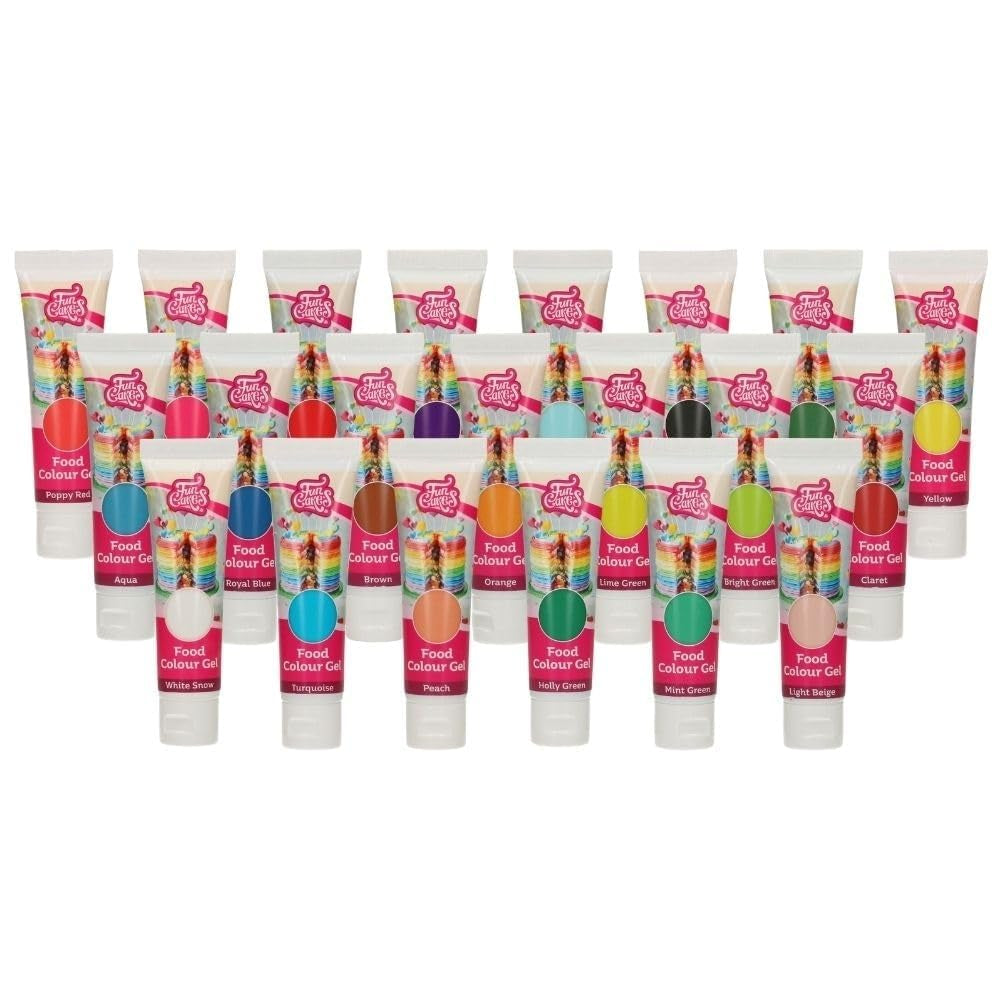 Funcakes Gel Colorant Alimentar Portocaliu: Colorant alimentar foarte concentrat pentru aluat, cremă, fondant și marțipan. Dozare ușoară. Picătură individuală pentru a crea culori vibrante. Halal. 30 g.