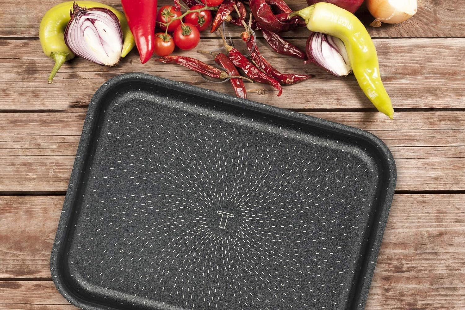 Tefal J1600502 Success Flach Mini Backofen Aluminium Schwarz 19X25 X 4,2 Cm Moules et plaques pour pâtisserie Naty Shop