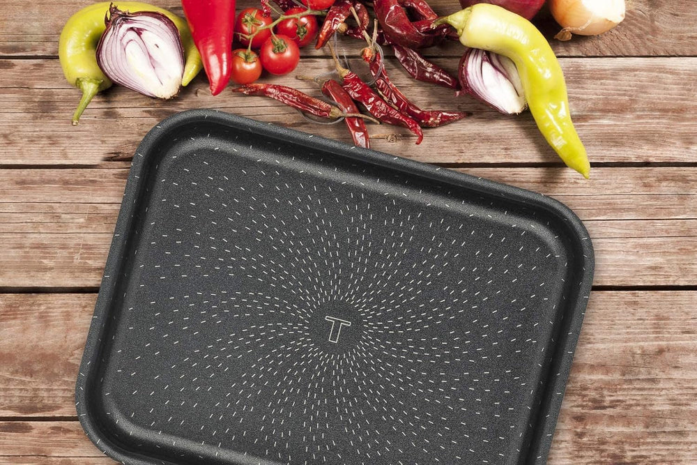 Tefal J1600502 Success Flach Mini Backofen Aluminium Schwarz 19X25 X 4,2 Cm Moules et plaques pour pâtisserie Naty Shop