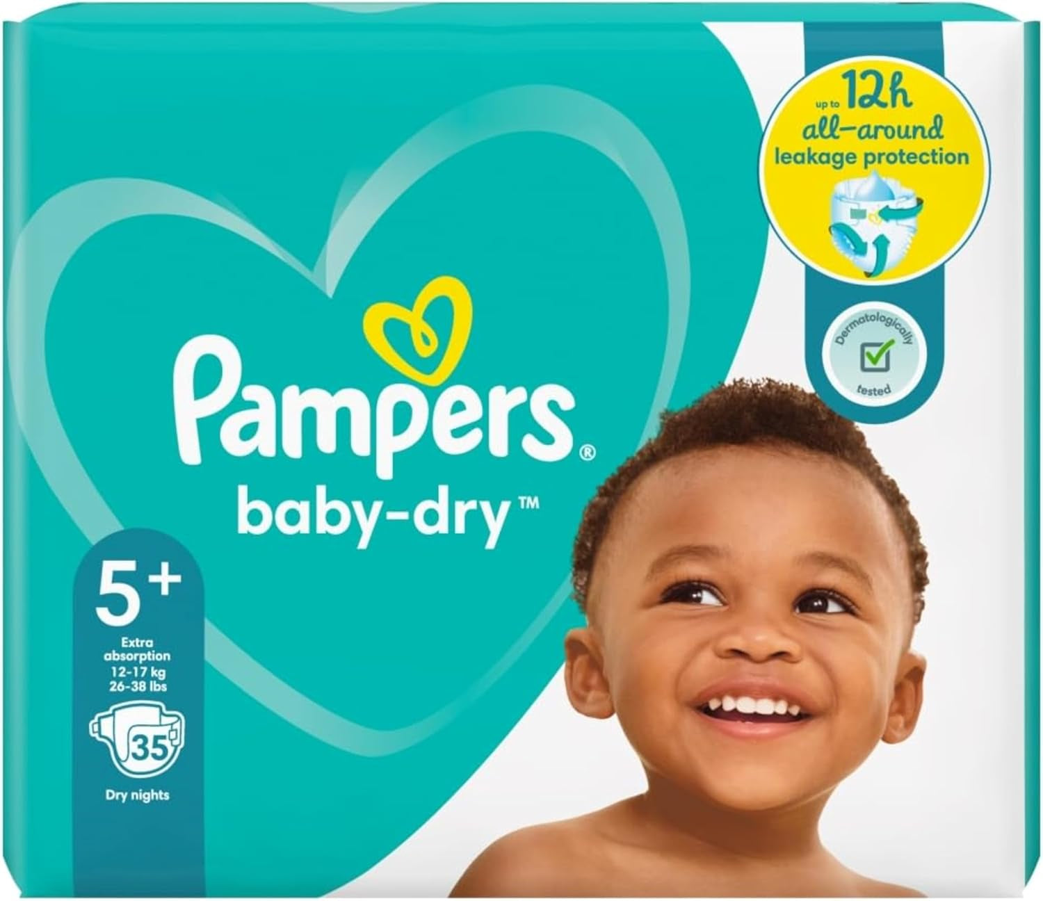 Couches Pampers 81657566 Pantalon Baby-Dry, blanc
