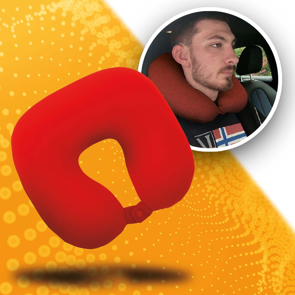 Sumex Oreiller de Voyage Oreiller Cervical pour Enfants et Adultes en Forme de U Ultra Doux Lavable Idéal pour Les Voyages Rouge Oreillers de Voyage Naty Shop