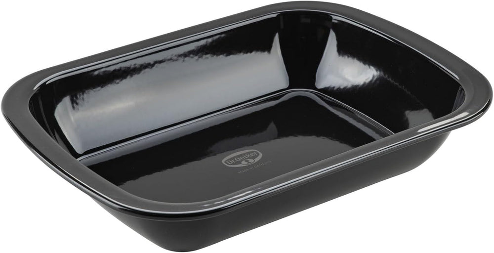 Dr. Oetker Back-Idee Kreativ Dessert- Und Auflaufform Aus Emaille, 39,5 X 28 X 6,5 Cm– Hitzebeständig Bis 400°C, Schnittfest, Kratzfest, Induktionsgeeignet, Schwarz Moules et plaques à pâtisserie Naty Shop 34 X 24 Cm