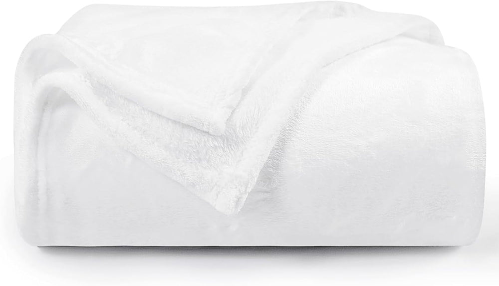 Aisbo Couverture douillette Couverture moelleuse Gris - Couverture polaire 150 x 200 cm XL Couverture de canapé chaude, couverture de vie confortable gris clair douce comme couverture de salon Couverture de canapé pour lits et couvertures d'hiver Besuche den Aisbo-Store Alb 130 x 150 cm