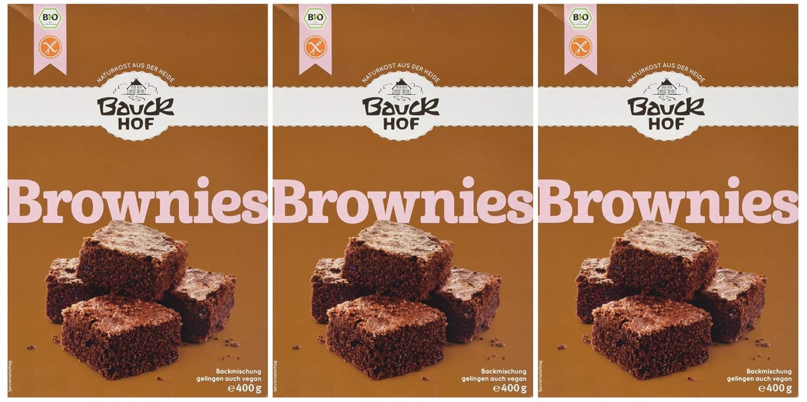 Brownies Sans Gluten, Pack 3Er (3 X 400 G) - Bio Naty Shop
