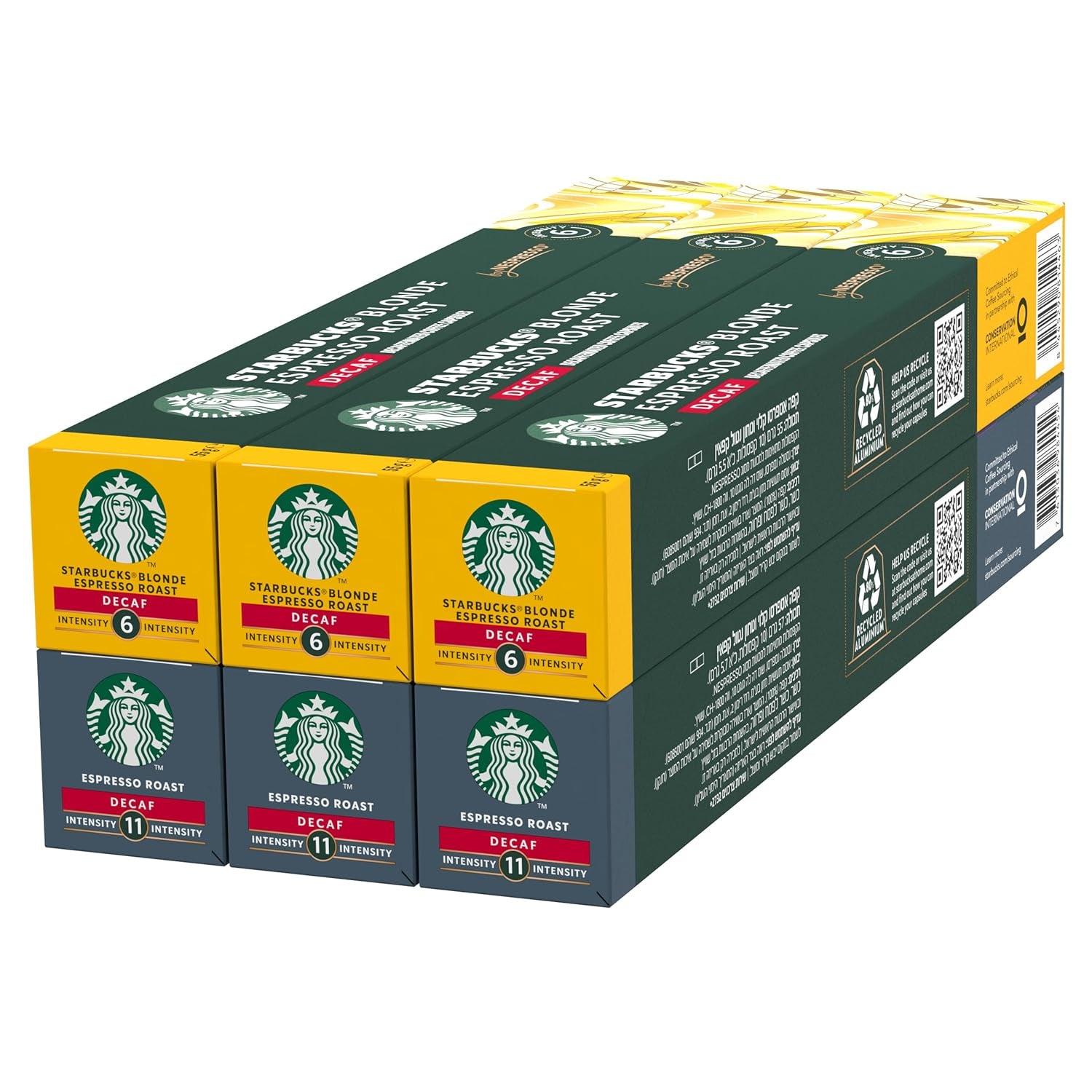 STARBUCKS Explorer Pack Decaf de Nespresso, capsules de café 6 x 10 (60 capsules) – Exclusivité Amazon