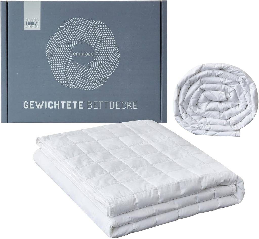 Degrees of Comfort pătură ponderată 135X200Cm 7Kg, pătură de terapie anti-stres fabricată din bumbac 100%, pătură grea Pătură ponderată pentru adulți Poate îmbunătăți somnul și reduce stresul Paturi si Cuverturi Degrees of Comfort 135 X 200 Cm 7,0 Kilograme
