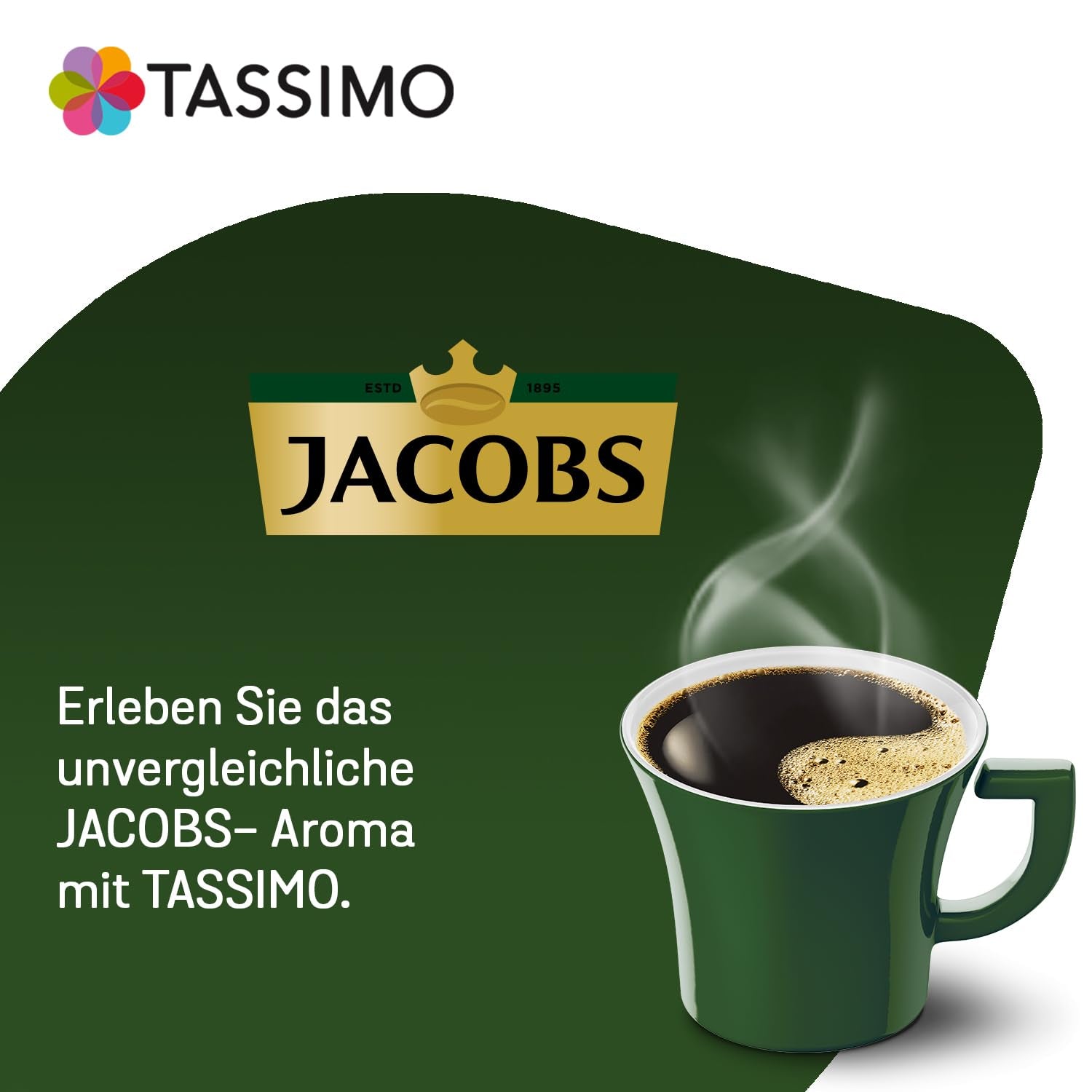 Tassimo Kapseln Jacobs Caffè Crema Classico XL, 5 x 16 tampons, 80 Kaffeekapseln