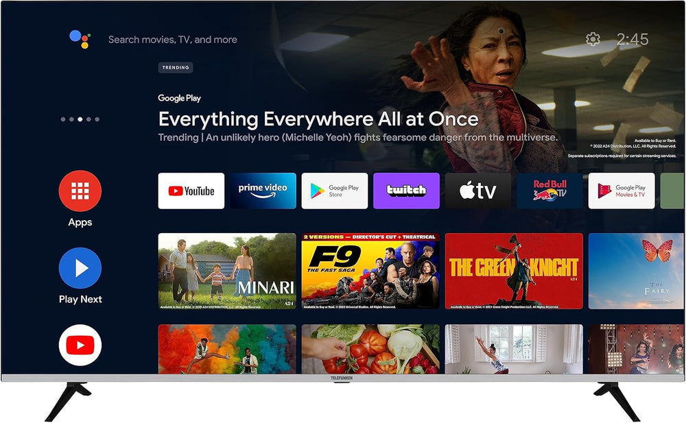 TELEFUNKEN XU50AN754M Televizor de 50 de inci/Smart TV cu Android (4K Ultra HD, HDR Dolby Vision, triplu tuner, Bluetooth, Dolby Atmos) [2023]