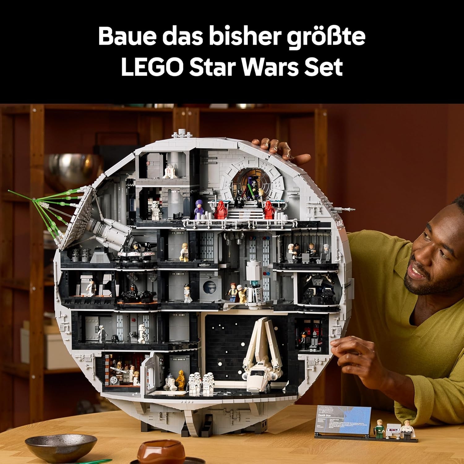 LEGO Star Wars Todesstern - Bauset für Erwachsene - Interaktives UCS-Ausstellungsmodell mit 36 ​​​​Minifiguren inkl. Luke Skywalker, Han Solo et Dark Vador - Cadeau pour hommes, femmes et fans - 75419