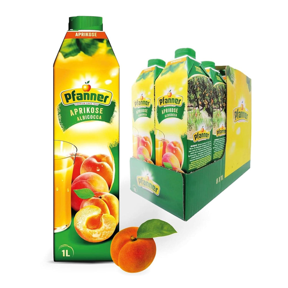 Pfanner Fraise Fruit Nectar (8 X 1 Litre) - 30% de Fruits - Boisson à la Fraise
