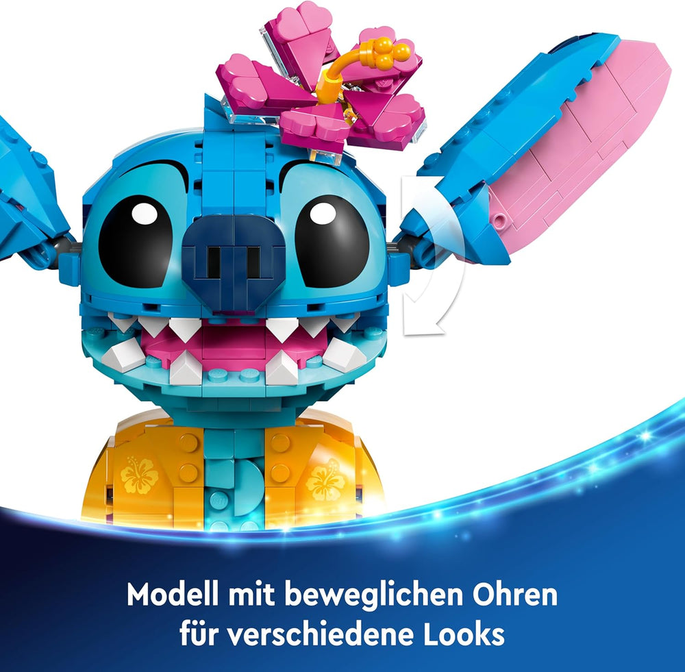 LEGO | Disney Stitch Spielzeug - Figure zum Spielen und Sammeln with Einer Eistüte and Einer decoren Blume - Conçu pour les filles, les jeunes et les cinéphiles de Lilo & Stitch à partir de 9 ans - 43249