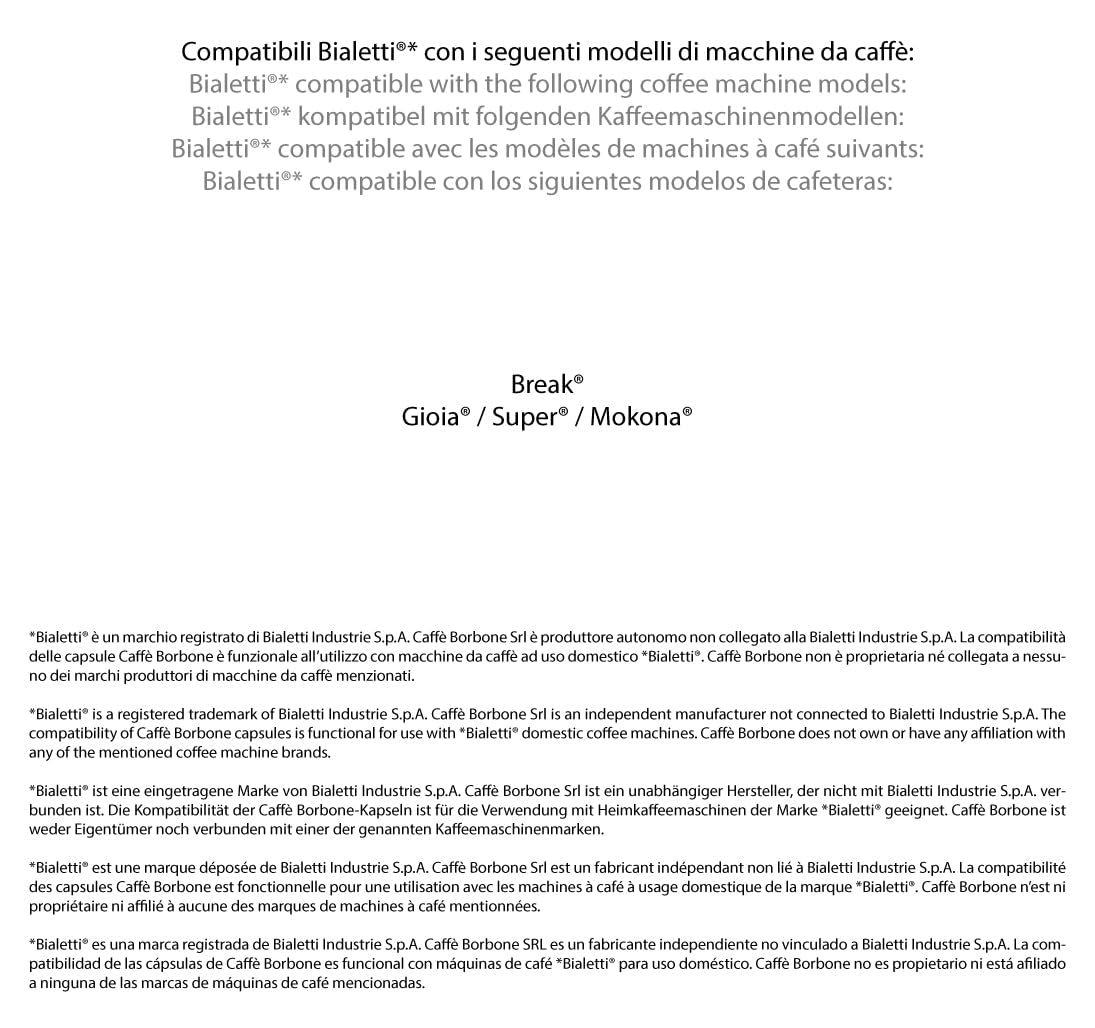 Caffè Borbone Gold-Kaffeemischung - 50 Kapseln - Compatible avec Kaffeemaschinen der Marke Bialetti®*