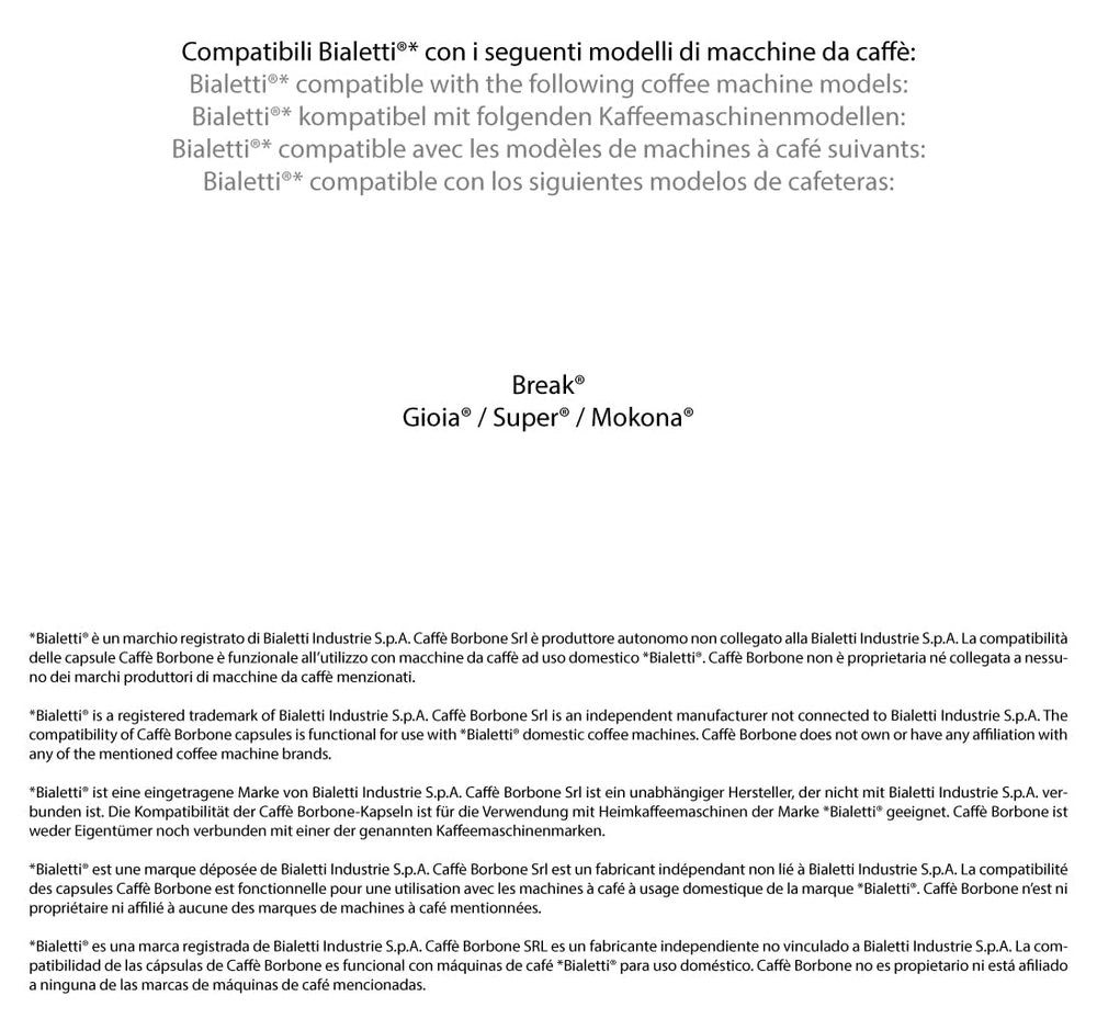 Caffè Borbone Gold-Kaffeemischung - 50 Kapseln - Compatible avec Kaffeemaschinen der Marke Bialetti®*