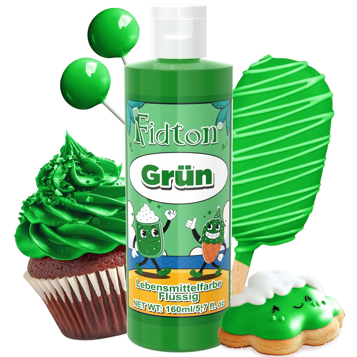 Colorant alimentaire en gel - Fidton 7 couleurs colorant alimentaire hautement concentré, décorations de gâteaux fondants comestibles, colorant alimentaire pour œufs, beignets, macarons - 10 ml