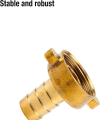 Gardena Raccord de tuyau en laiton, 2 pièces : raccord en laiton de haute qualité, filetage 26,5 mm (G 3/4"), pour tuyaux 1/2" (13 mm) (7140-20)