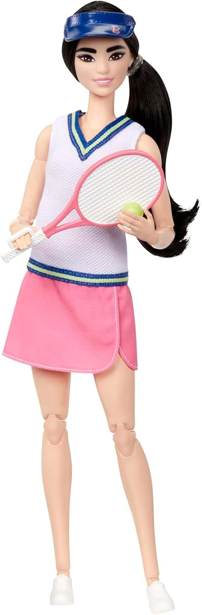 Poupée Barbie Made to Move - Joueuse de tennis avec raquette et balle - Poupée articulée 22 pour un jeu réaliste, fans de tennis et enfants à partir de 3 ans, HKT73
