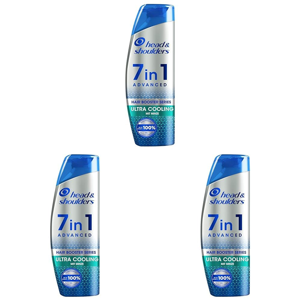 Head & Shoulders PRO-EXPERT 7 Șampon anti-mătreață îmbogățit cu cafeină Duș și baie Head & Shoulders 3 x 250 ml Ultra Cooling