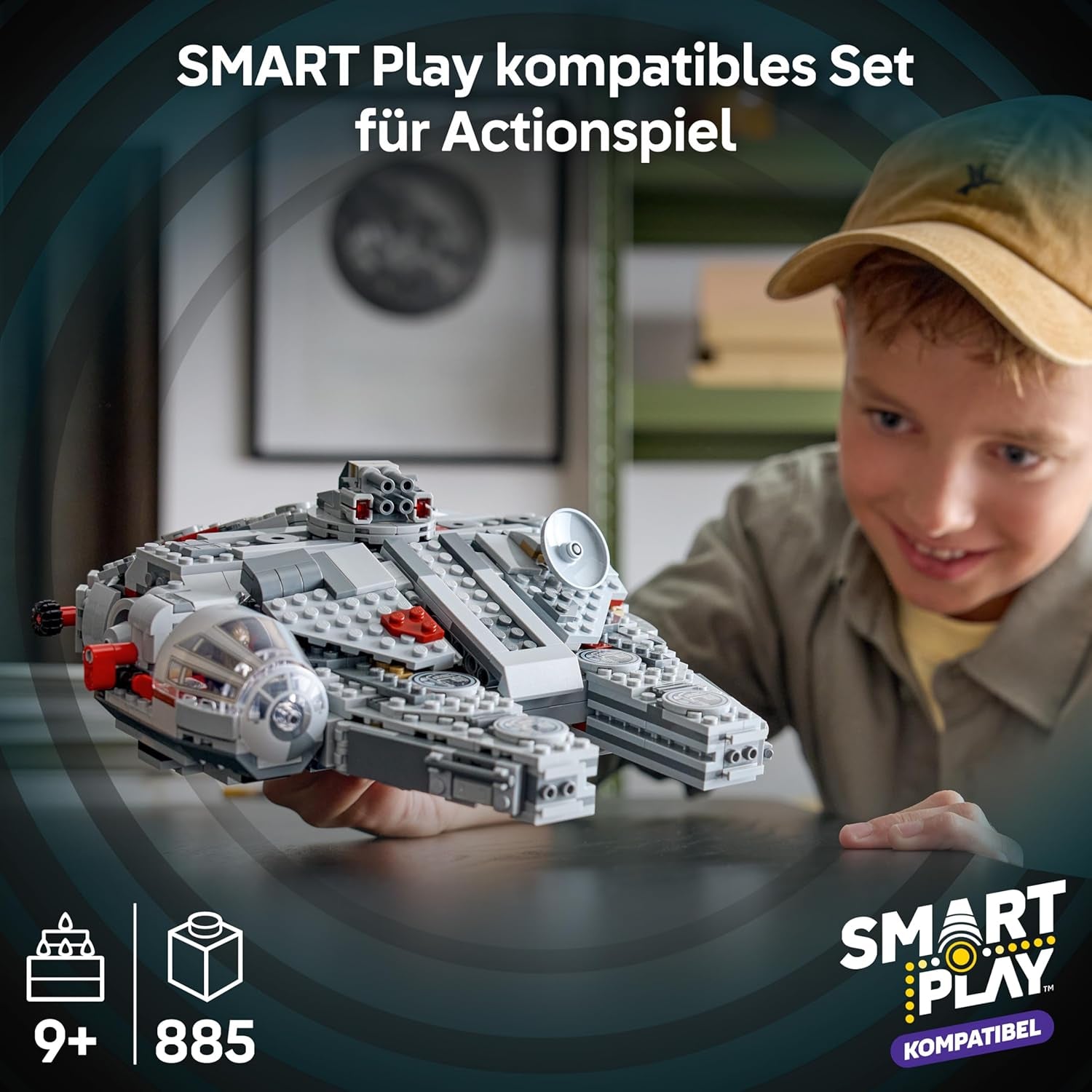 LEGO Star Wars 75426 SMART Play : Modèle Millennium Falke - Kompatibles Interaktives Spielzeug inkl. 4 SMART Tags et 4 Minifigures - Idées cadeaux pour garçons et filles à partir de 9 ans et fans adultes