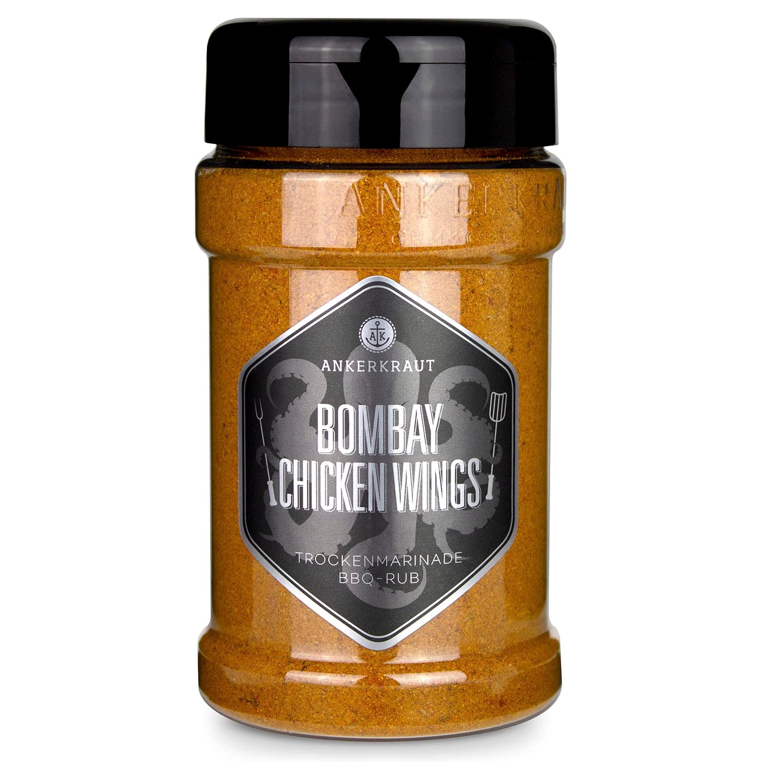 Ankerkraut Bombay Chicken, sauce barbecue indischer pour viandes et ailes de poulet, 230g Streuer