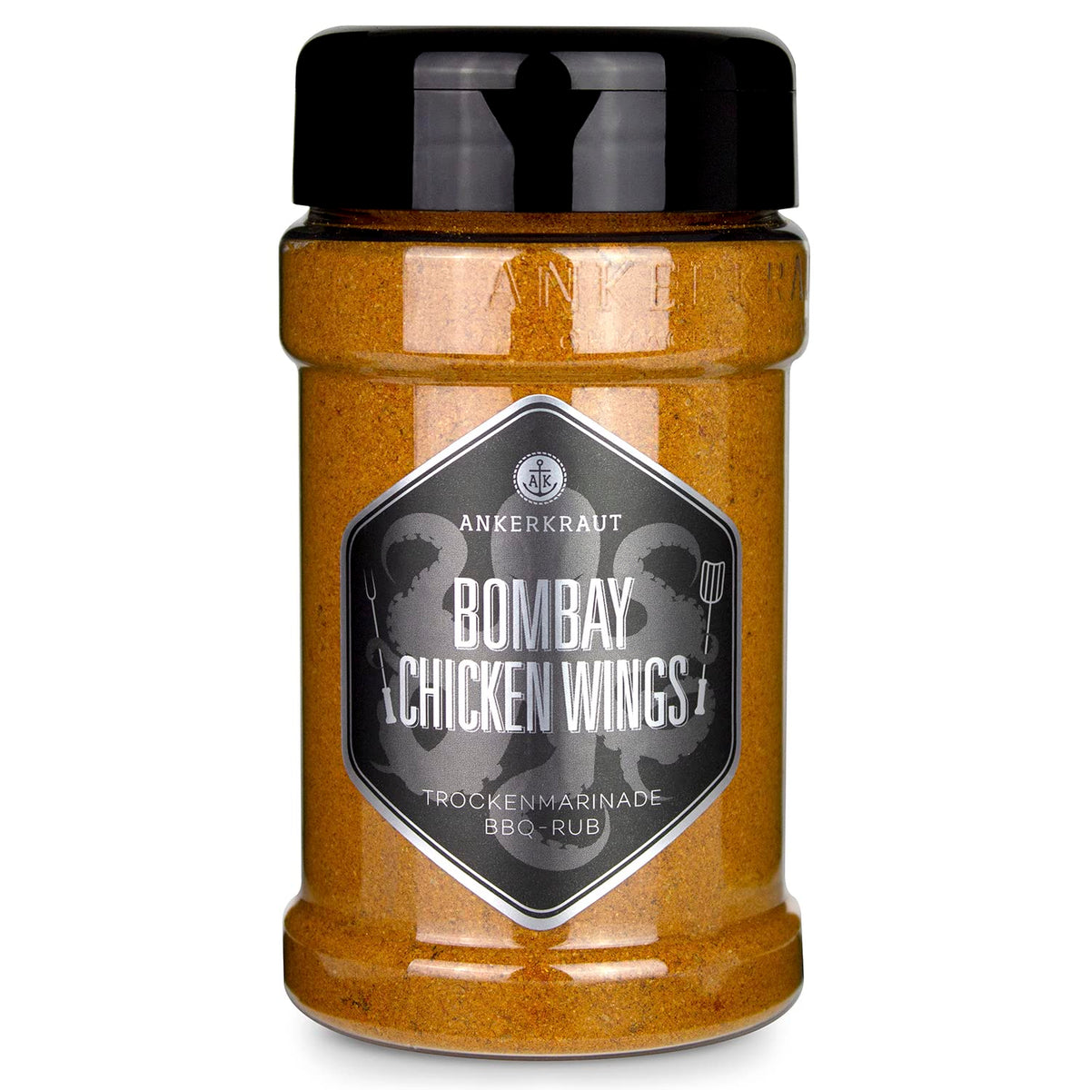 Ankerkraut Bombay Chicken, sauce barbecue indischer pour viandes et ailes de poulet, 230g Streuer