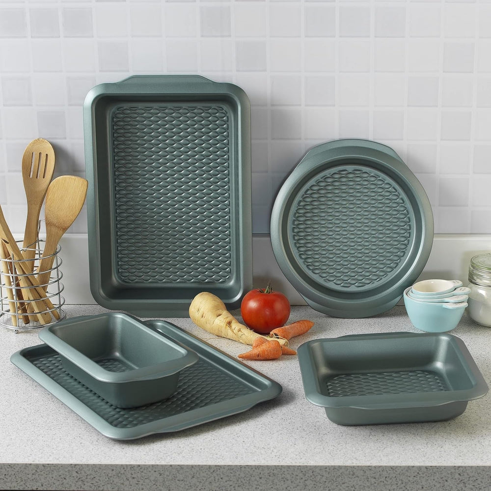 Progress BW09819G2EU7 Shimmer Kollektion, Round Backform Aus Kohlenstoffstahl Mit Antihaftbeschichtung, Ideal For Pies, Kuchen, Torten Und Quiches, 28 Cm, Vert Moules et plaques à pâtisserie Naty Shop