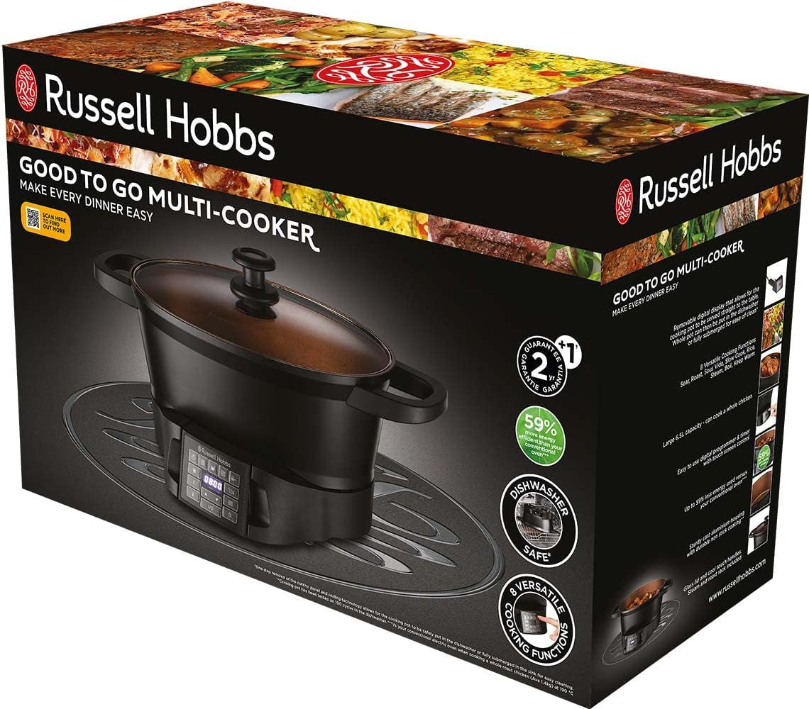 Multicuiseur Russell Hobbs 6,5L, affichage numérique, 8 fonctions de cuisson Mijoteuse Naty Shop