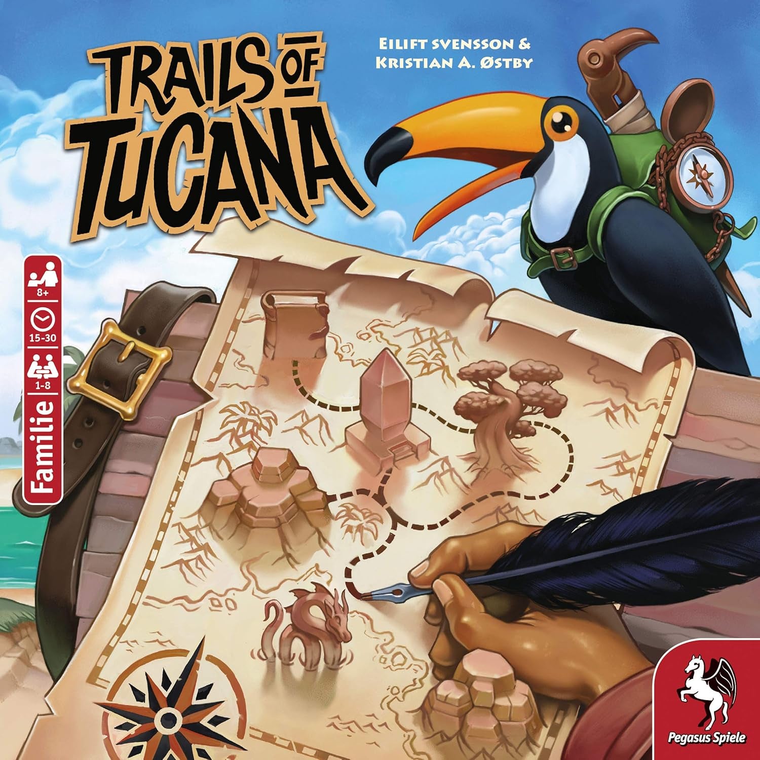 Pegasus Spiele 53150G - Tucanei Trails, Blanc, M