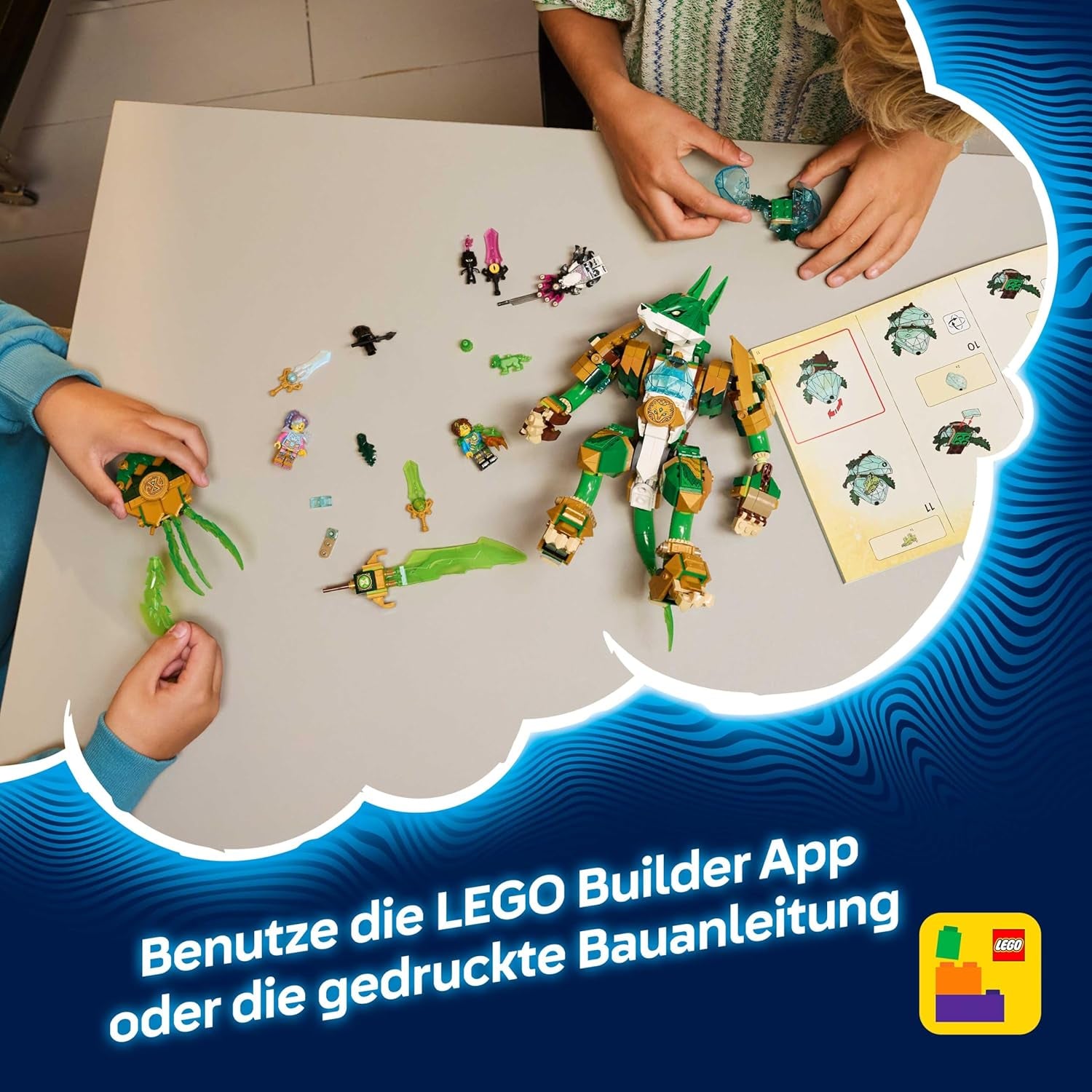 LEGO DREAMZzz 2in1 Krokodil-U-Boot - Spielzeug verwandelbar in Adler-U-Boot - incl. 3 Minifigures, 2 Spinnen und Einer sammelbaren blue Treasure-Kreatur - Geschenk für Jungen ab 8 Jahren - 71512