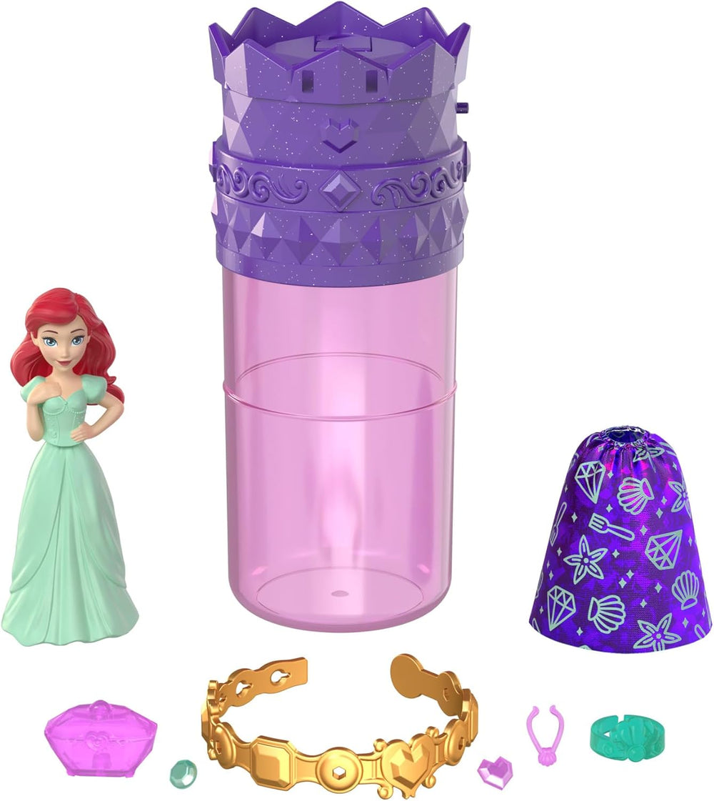 Disney Prinzessin-Spielzeug, Royal Color Reveal-Puppe mit 6 Überraschungen zum Auspacken, Freundschaft-Serie mit einer Figur aines Freundes, von den Disney-Films inspiré