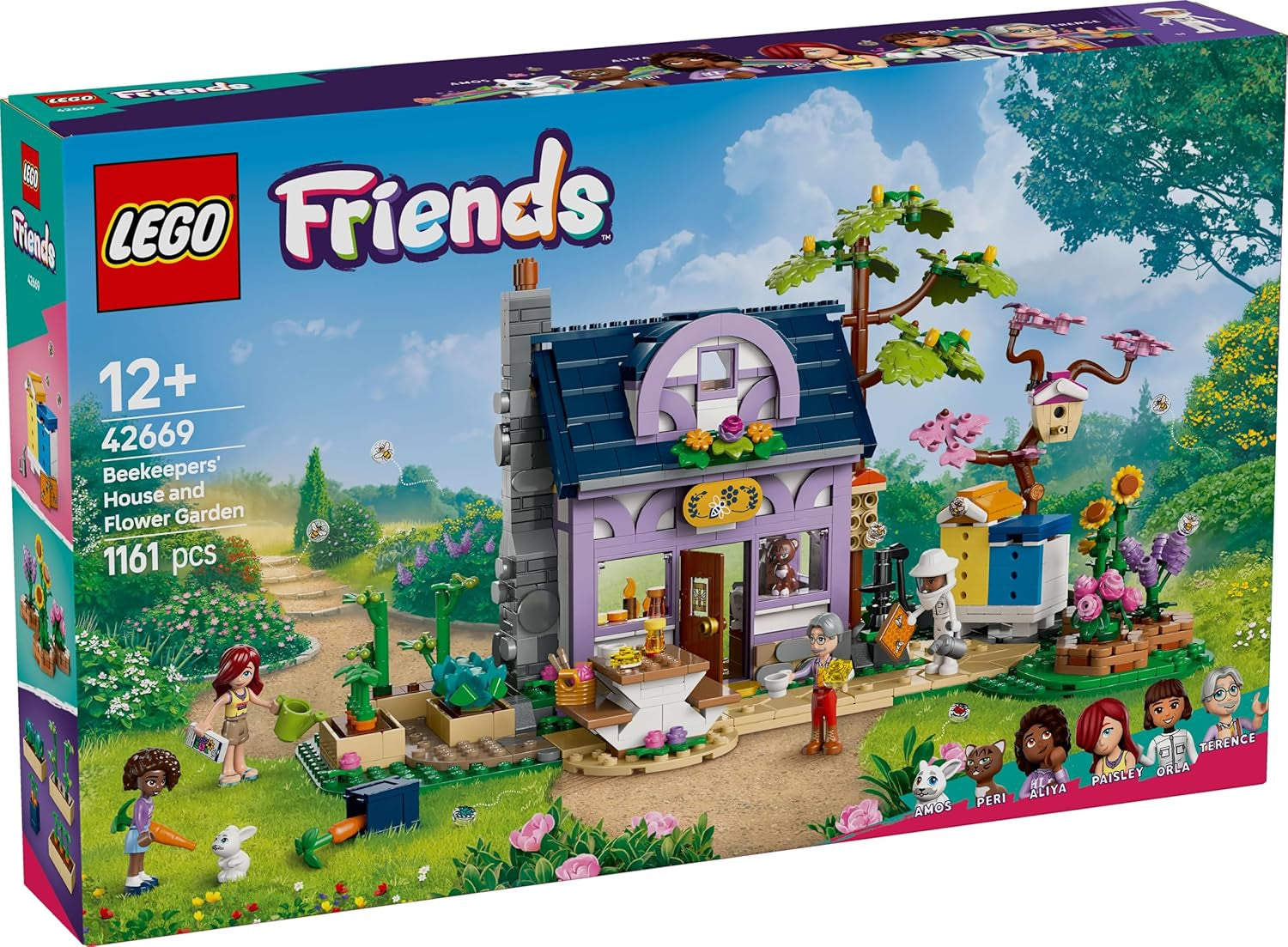 LEGO Friends House and Flower Garden L'Apiculteur Ensemble de construction Nature Playset Cadeau pour les filles de 12 ans et plus Ensemble de modèles à construire 4 figurines et figurines d'animaux Chat et lapin 42669 Jeux de construction Besuche den LEGO-Store