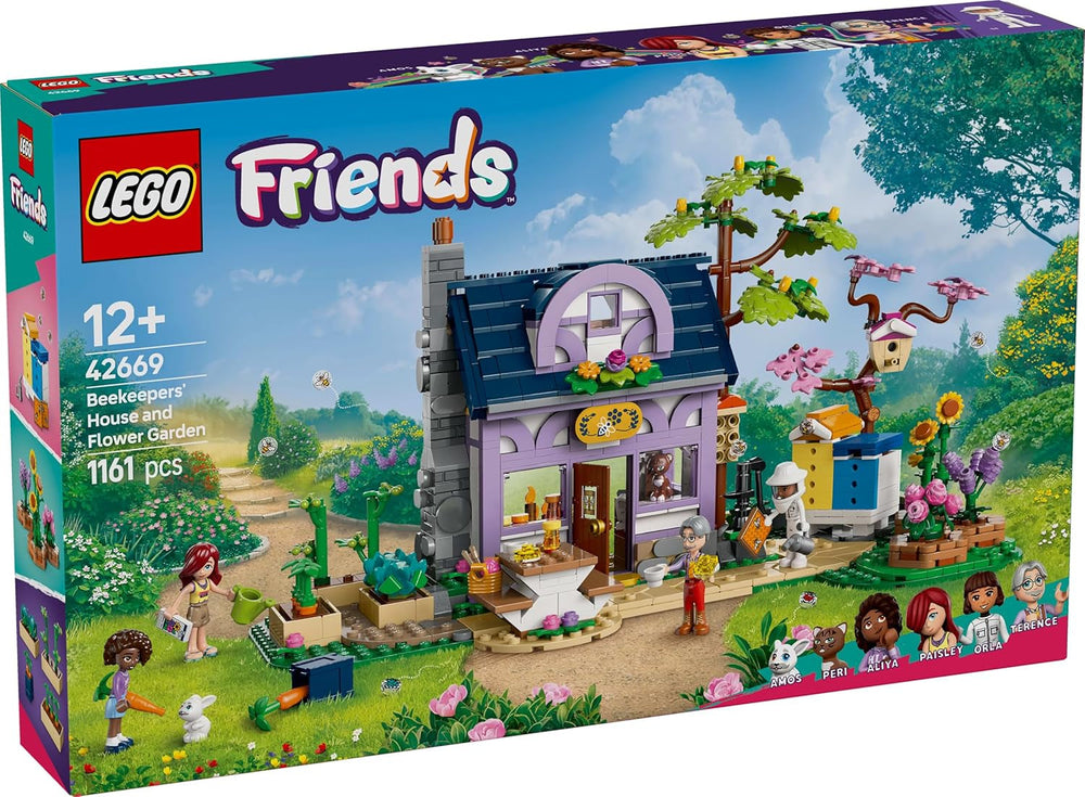 LEGO Friends House and Flower Garden L'Apiculteur Ensemble de construction Nature Playset Cadeau pour les filles de 12 ans et plus Ensemble de modèles à construire 4 figurines et figurines d'animaux Chat et lapin 42669 Jeux de construction Besuche den LEGO-Store