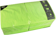 250 serviettes 3 épaisseurs pli 1/4 33 Cm X 33 Cm vert pomme