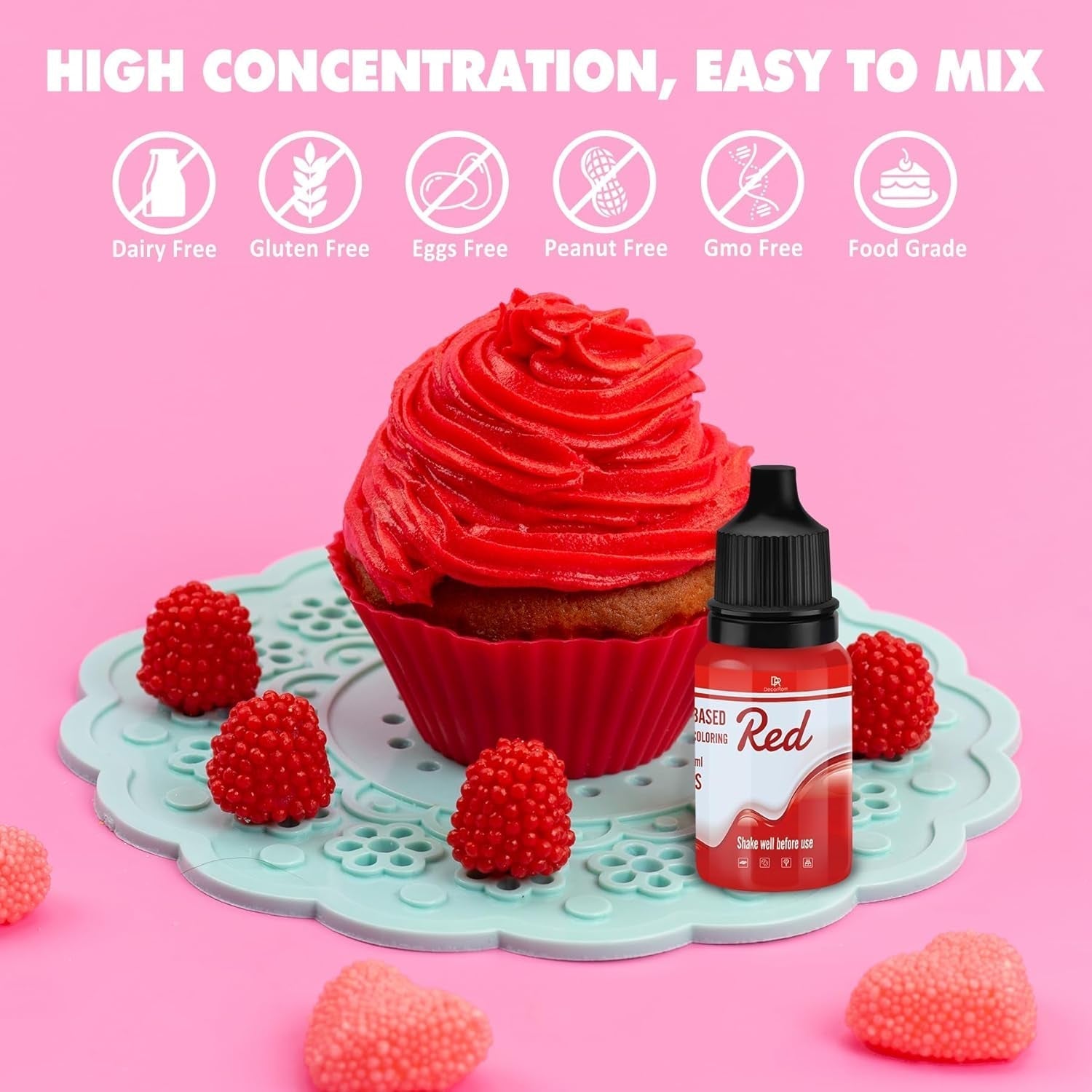 Fettlösliche Lebensmittelfarbe Für Schokolade - 60Ml Ölbasis Lebensmittelfarben Für Fondant, Torten Dekoration, Backen - Flüssige Food Coloring Für Kakaobutter, Buttercream, Kuchen (Schwarz) Naty Shop