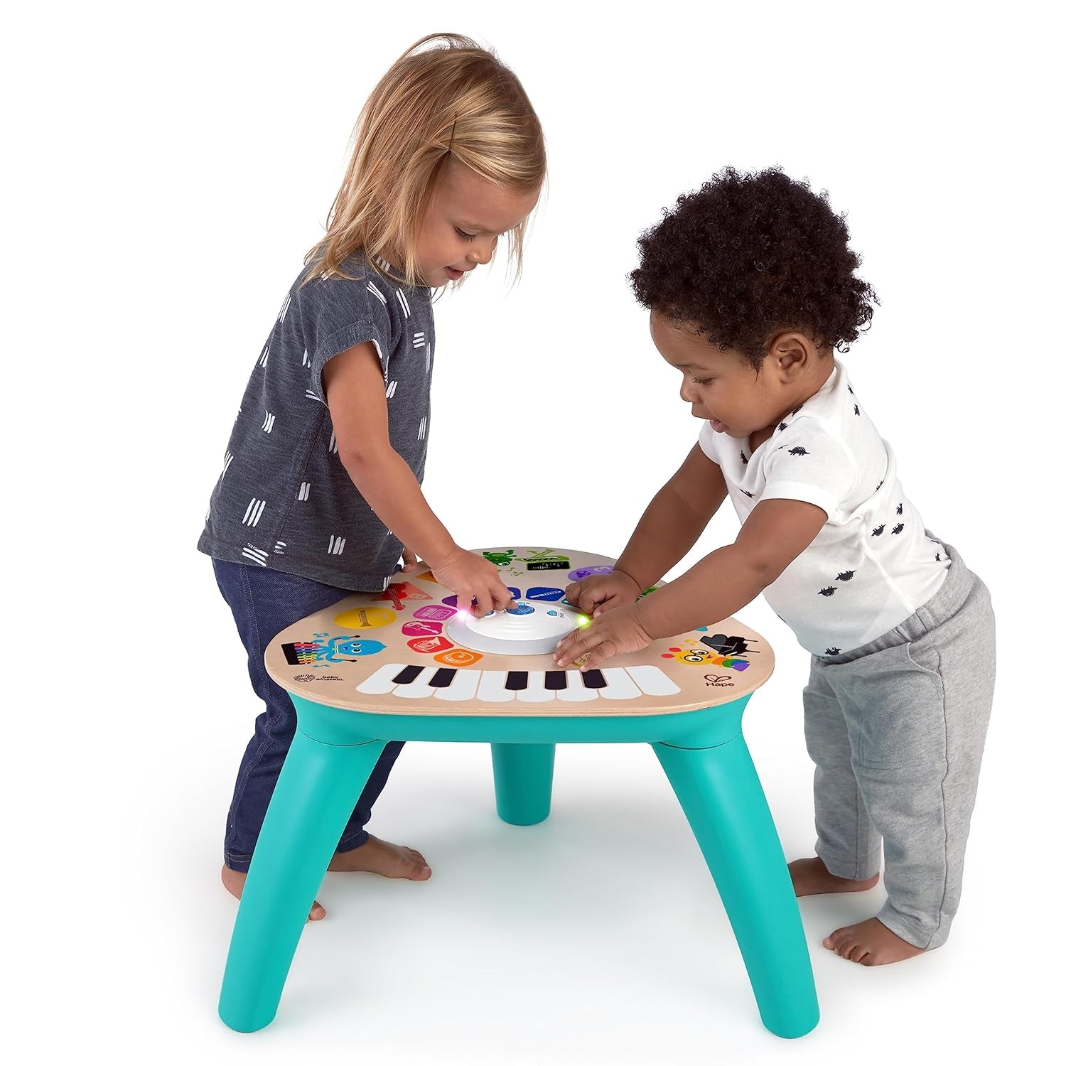 Baby Einstein, Hape, Clever Composer Tune Table Magic Touch Play Table, 22 instruments de musique, jouet musical électronique en bois, cube musical et jouet sensoriel, à partir de 6 mois Jouets pour bébé Naty Shop